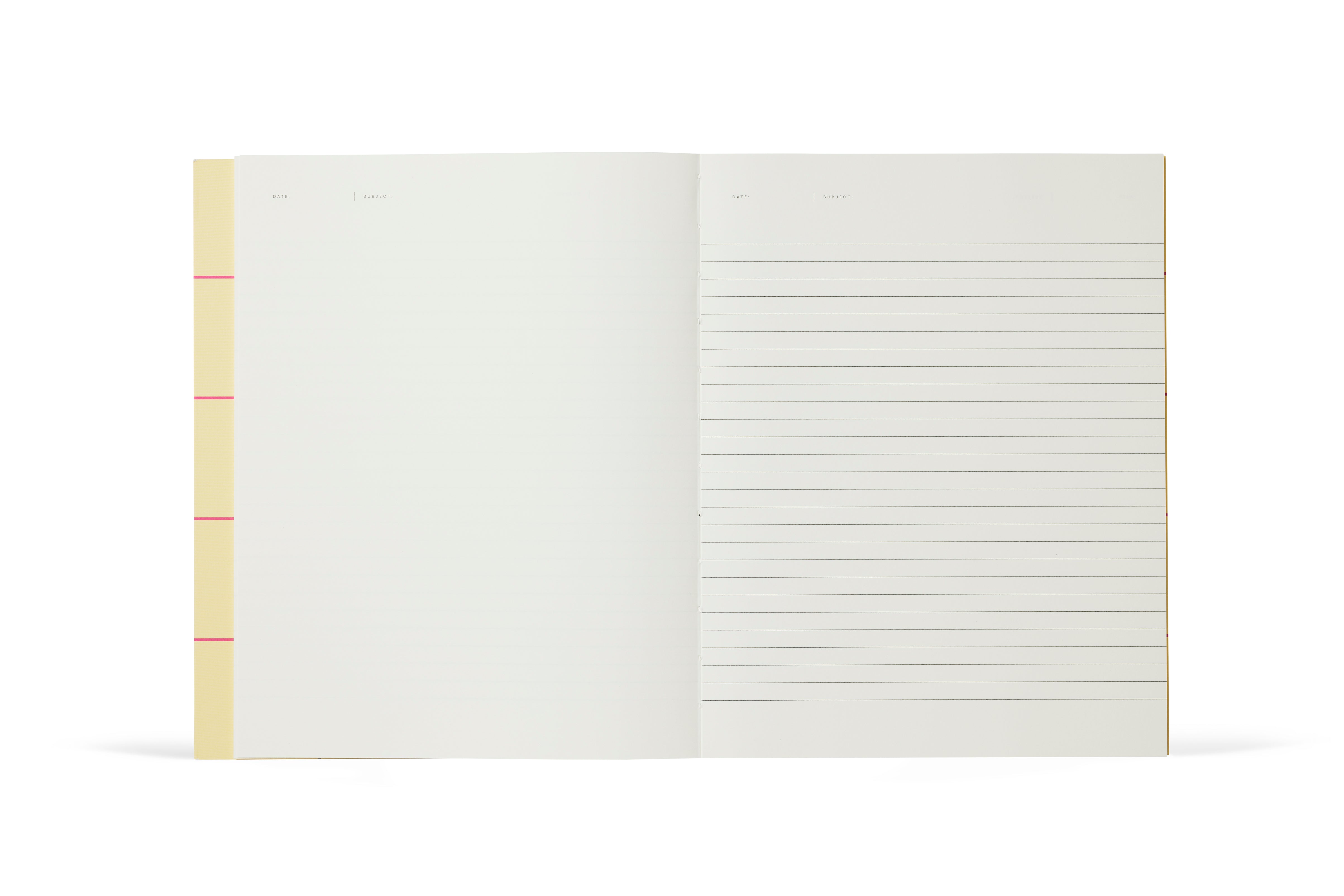 UMA Flat Lay notesbog, large - Yellow check
